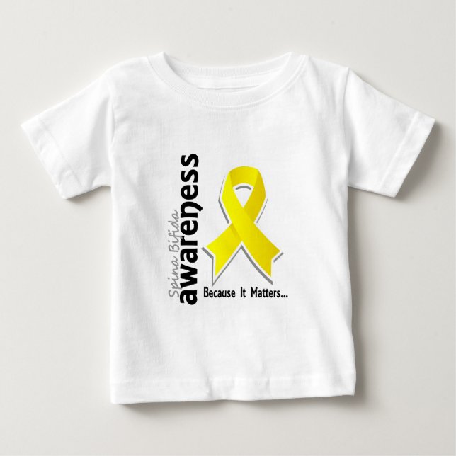 Camiseta Para Bebê Bifida espinal da consciência 5 (Frente)