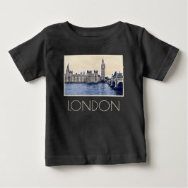 Camiseta Para Bebê Big Ben London Watercolor art