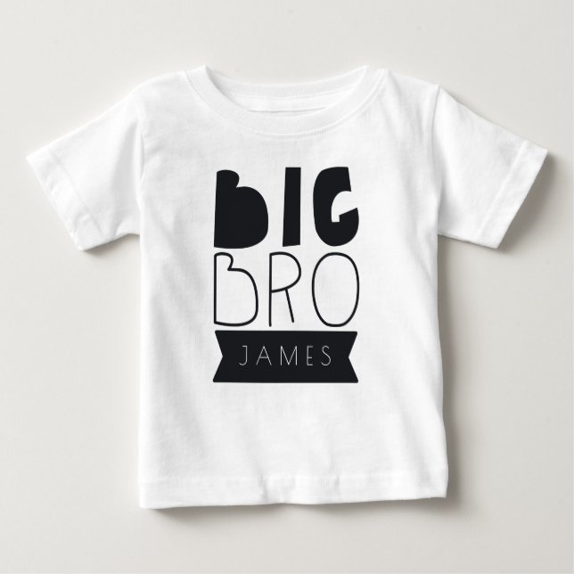 Camiseta Para Bebê Big Bro & Lil Bro set (Frente)