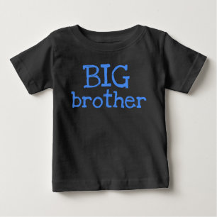 Camiseta Para Bebê Big brother azul do texto