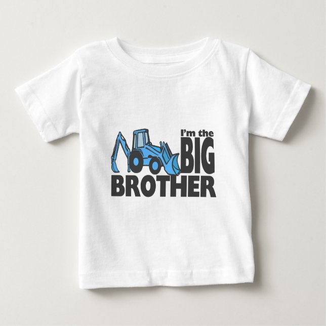 Camiseta Para Bebê Big Brother Backhoe (Frente)
