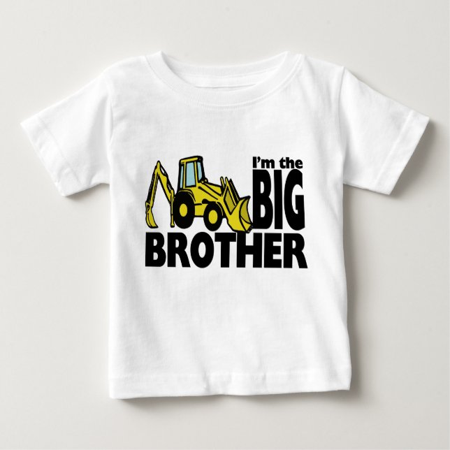 Camiseta Para Bebê Big Brother Backhoe (Frente)