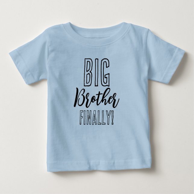 Camiseta Para Bebê Big Brother Finalmente Irmãos Correspondentes (Frente)