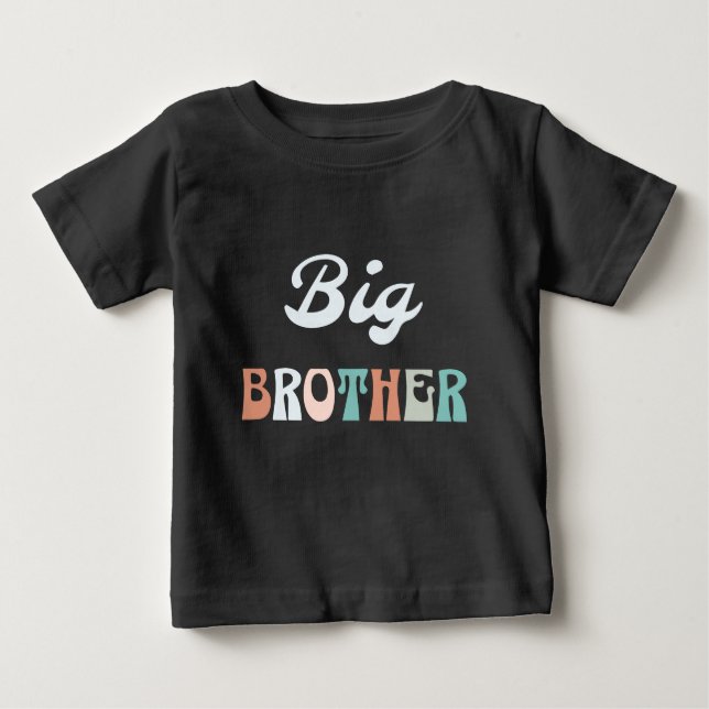 Camiseta Para Bebê Big Brother Groovy (Frente)