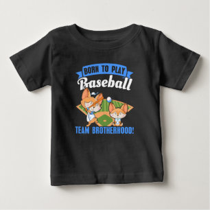 Camiseta Para Bebê Big Brother Little Brother - Jogadores de baseball