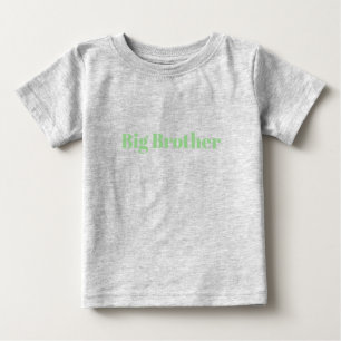 Camiseta Para Bebê Big Brother nome personalizado texto fofo Bebê