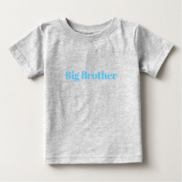 Camiseta Para Bebê Big Brother, personalize com nome, texto Baby T-Sh