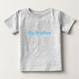 Camiseta Para Bebê Big Brother, personalize com nome, texto Baby T-Sh