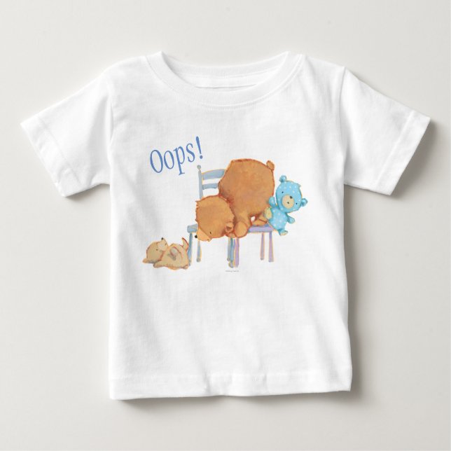Camiseta Para Bebê Big Brown Bear, Calico e Floppy Compartilham duas  (Frente)
