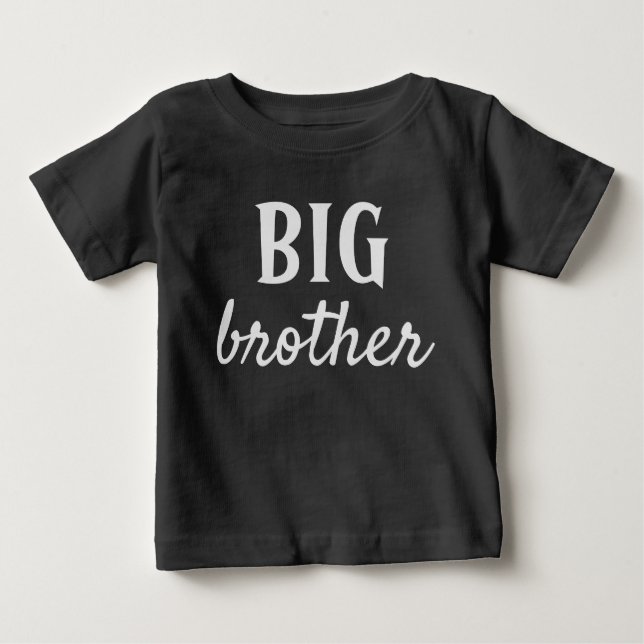 Camiseta Para Bebê BIG ou LIL, primo irmão irmã personalizado (Frente)