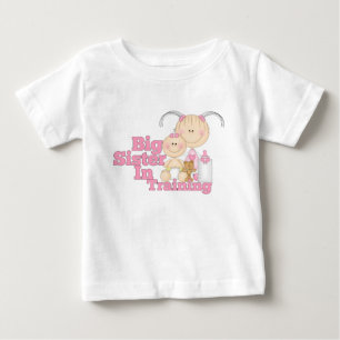 Camiseta Para Bebê Big Sis Em Treinamento