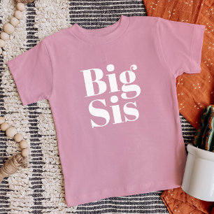 Camiseta Para Bebê Big Sis Família Irmão Correspondente