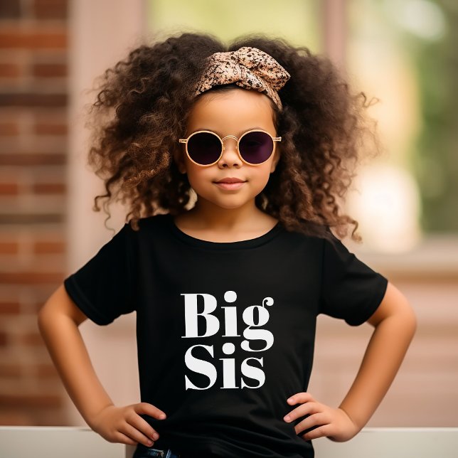 Camiseta Para Bebê Big Sis | Família Irmão Correspondente (Criador carregado)