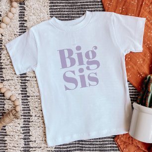 Camiseta Para Bebê Big Sis   Lilac Matching Sibling Family