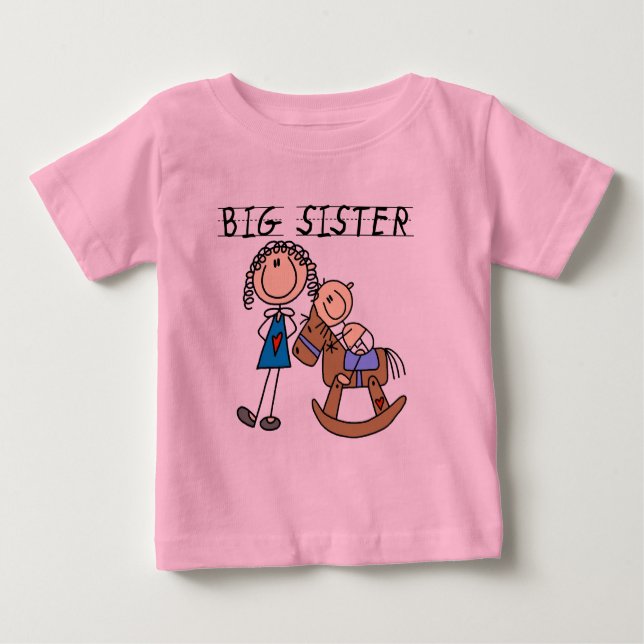 Camiseta Para Bebê Big Sister Baby Brother T-shirts e presentes (Frente)