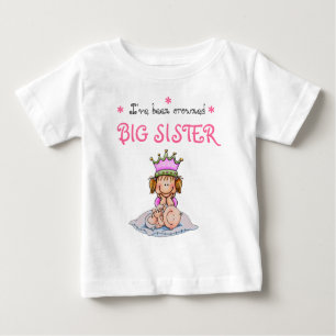 Camiseta Para Bebê big sister crowned