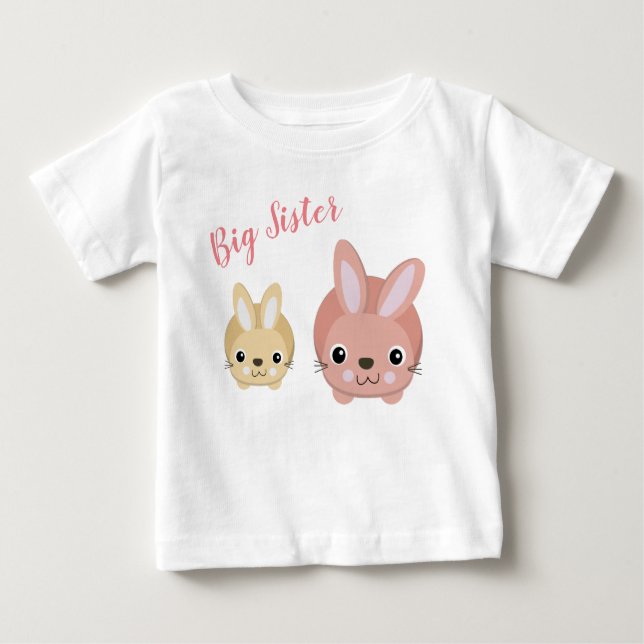 Camiseta Para Bebê Big Sister Toddler T-shirt (Frente)