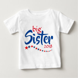 Camiseta Para Bebê Big Sister Year Stars Bebê Anunciante Keepsasasak
