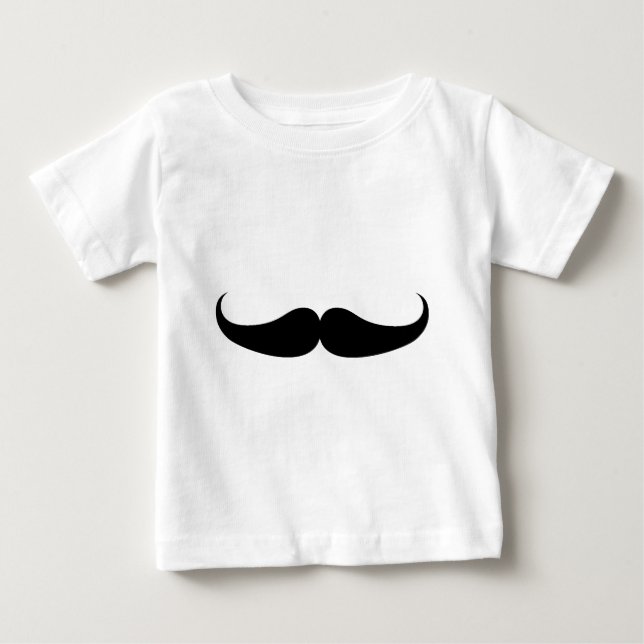 Camiseta Para Bebê bigode (Frente)
