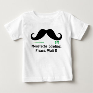 Camiseta Para Bebê bigode engraçado