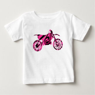 Camiseta Para Bebê Bike Psicodélica Rosa