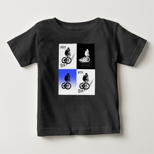 Camiseta Para Bebê Biker de montanha MTB BMX (Frente)