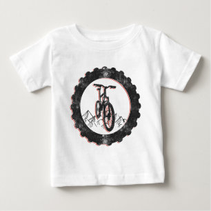 Camiseta Para Bebê Biking da montanha