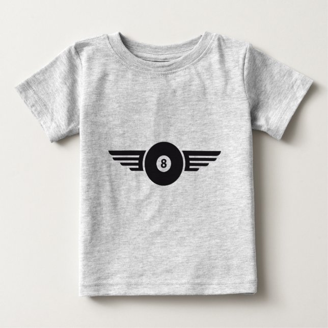 Camiseta Para Bebê Bilhar 8 (Frente)