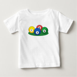 Camiseta Para Bebê Billiard Piscina Snooker Balls