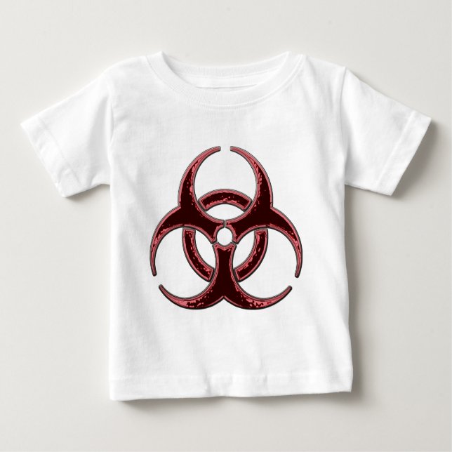 Camiseta Para Bebê Bio símbolo oxidado do perigo (Frente)