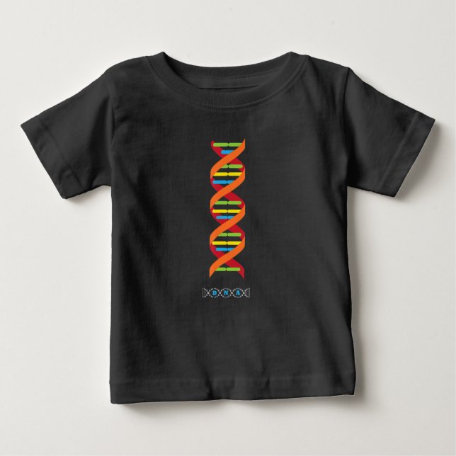 Camiseta Para Bebê biologia dna molécula genes de professores de ciên (Frente)