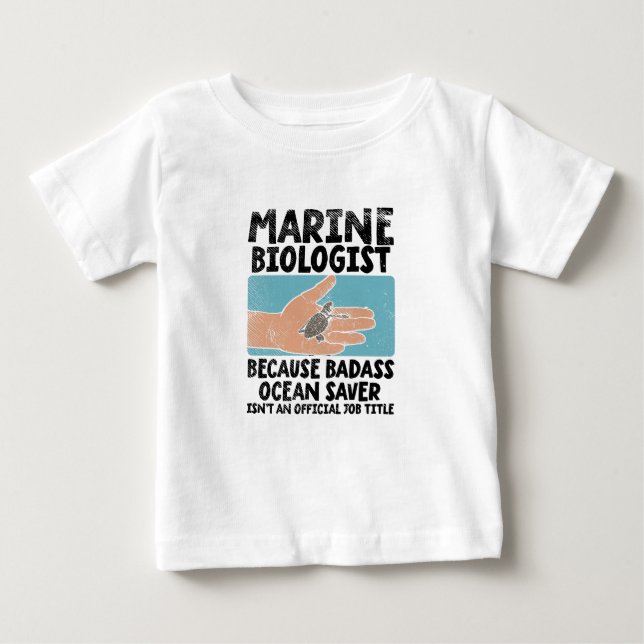 Camiseta Para Bebê Biologia Marinha (Frente)