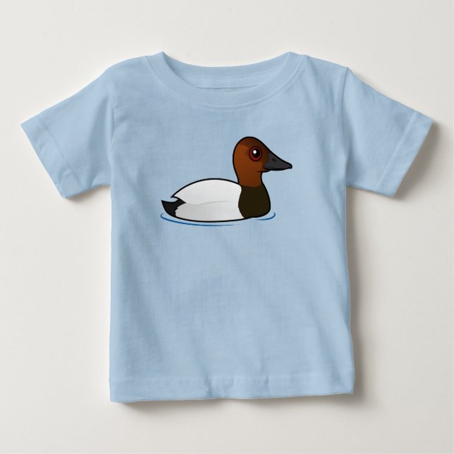 Camiseta Para Bebê Birdorable Canvasback (Frente)