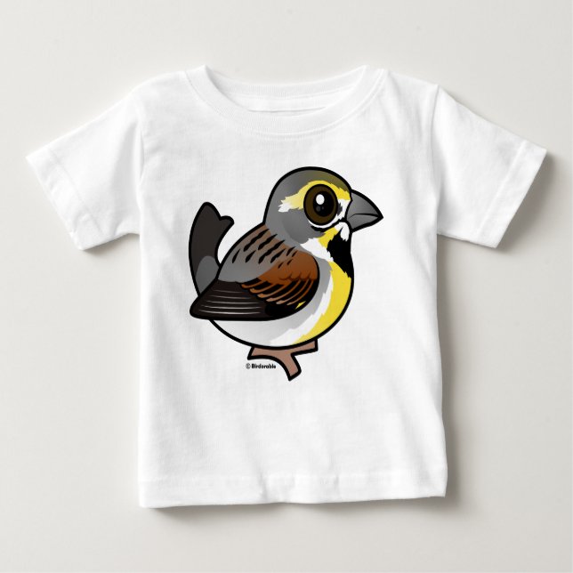 Camiseta Para Bebê Birdorable Dickcissel (Frente)