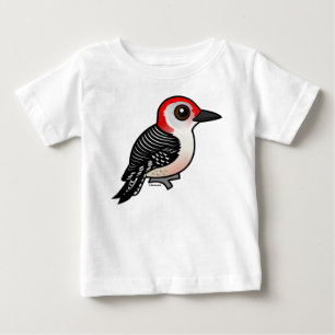Camiseta Para Bebê Birdorable Vermelho-inchou o pica-pau
