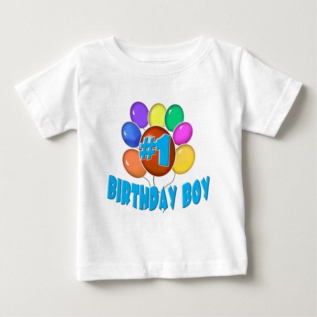 Camiseta Para Bebê Birthday Boy (Frente)