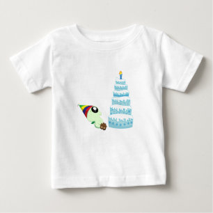 Camiseta Para Bebê Birthday Boy Cthulhu
