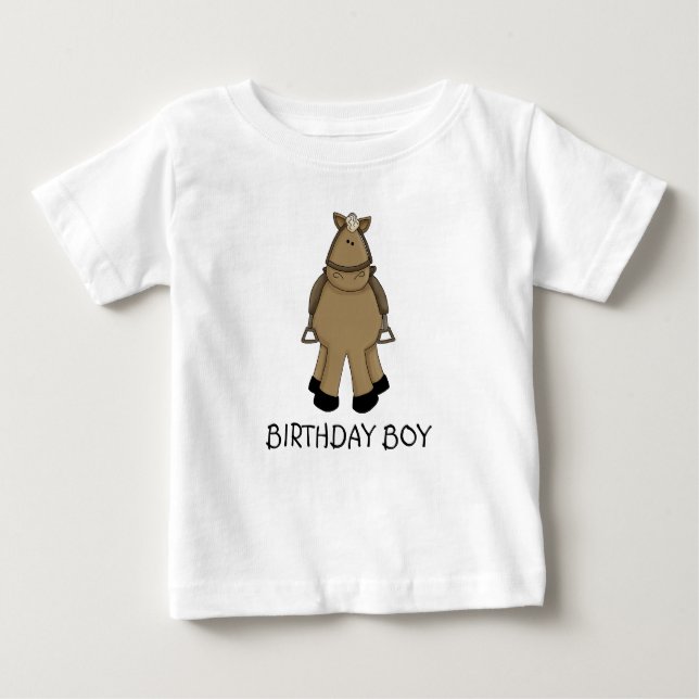Camiseta Para Bebê Birthday Boy - Pony (Frente)