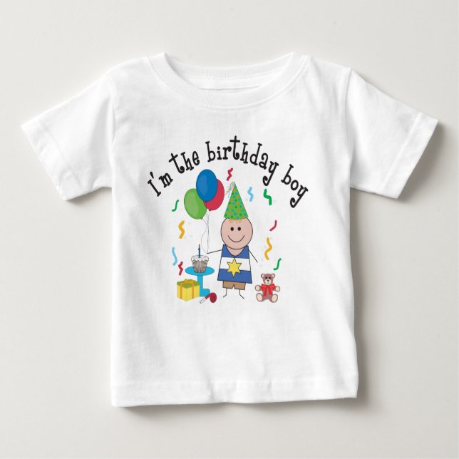 Camiseta Para Bebê Birthday Boy T-Shirt (Frente)