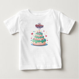 Camiseta Para Bebê Birthday Celebration Time Let’s Party