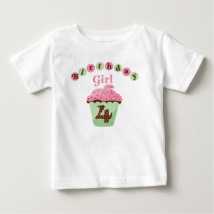 Camiseta Para Bebê Birthday Girl Age 4