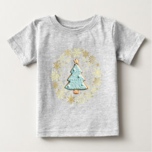 Camiseta Para Bebê Biscoito de Gingerpão, Natal de Ouro