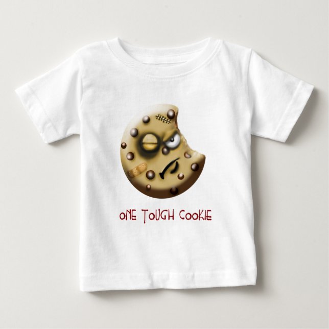 Camiseta Para Bebê biscoito resistente (Frente)