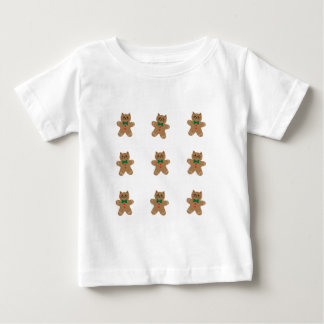 Camiseta Para Bebê Biscoitos de Gengibre em Forma de Gato Adoráveis
