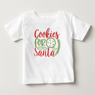 Camiseta Para Bebê Biscoitos Para Papais noeis Feriado Natal Camisa-T