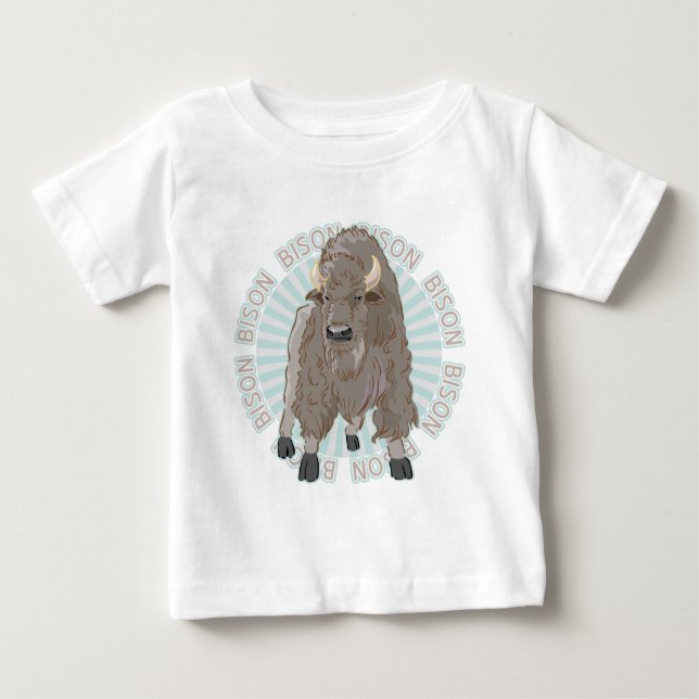 Camiseta Para Bebê Bisonte clássico (Frente)