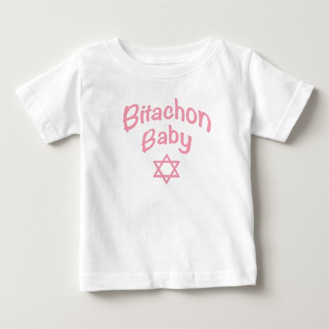 Camiseta Para Bebê Bitachon Baby Pink (Frente)