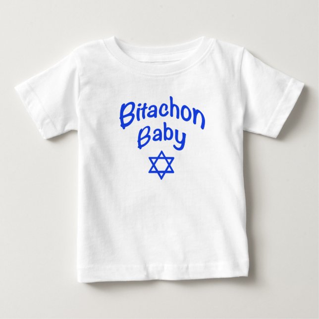 Camiseta Para Bebê Bitachon Baby Royal Blue T-Shirt (Frente)