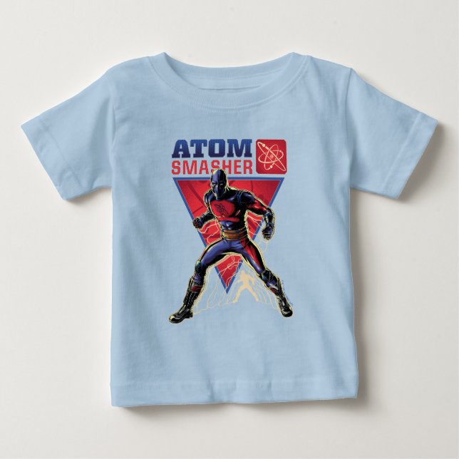 Camiseta Para Bebê Black Adam | Gráfico de Caracteres Atom Smasher (Frente)