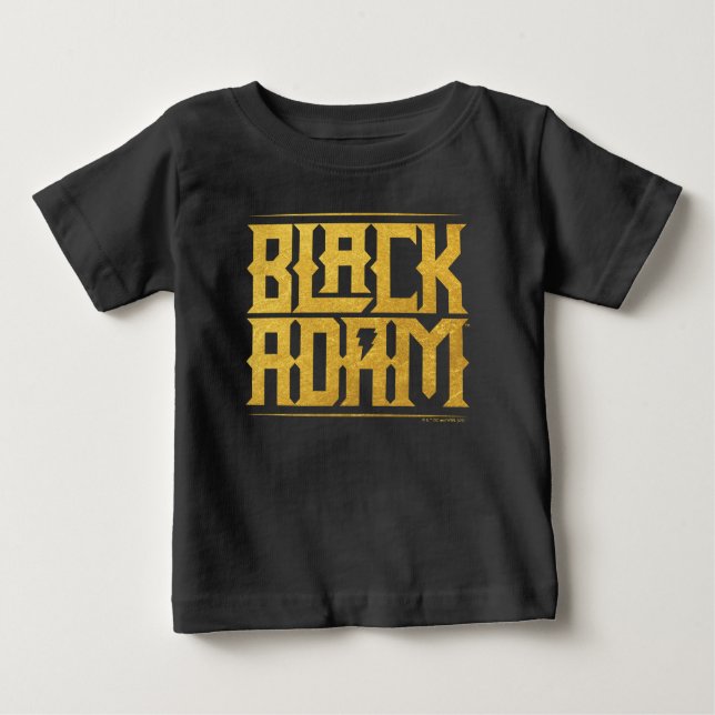 Camiseta Para Bebê Black Adam Stacked Name Graphic (Frente)